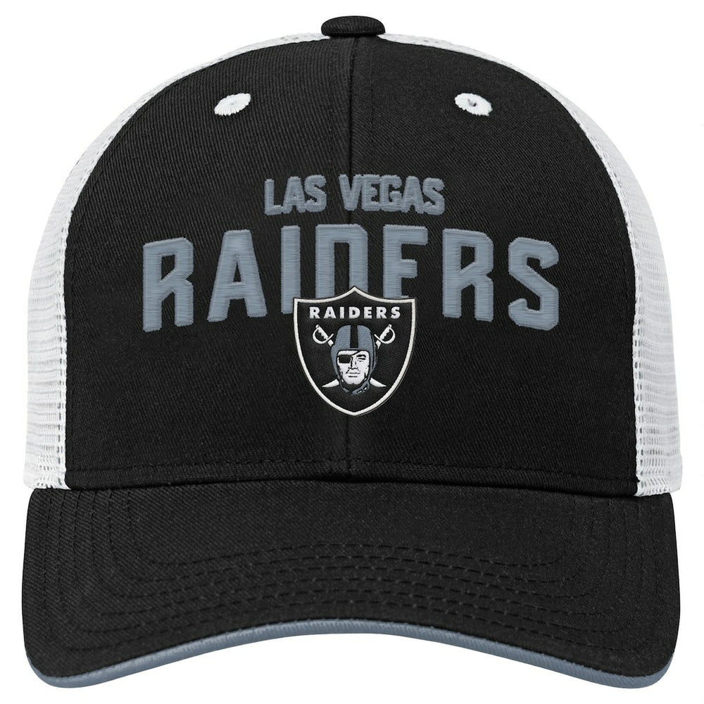 Outerstuff Youth Core Lockup Trucker Adjustable Hat - Las Vegas Raiders Hats