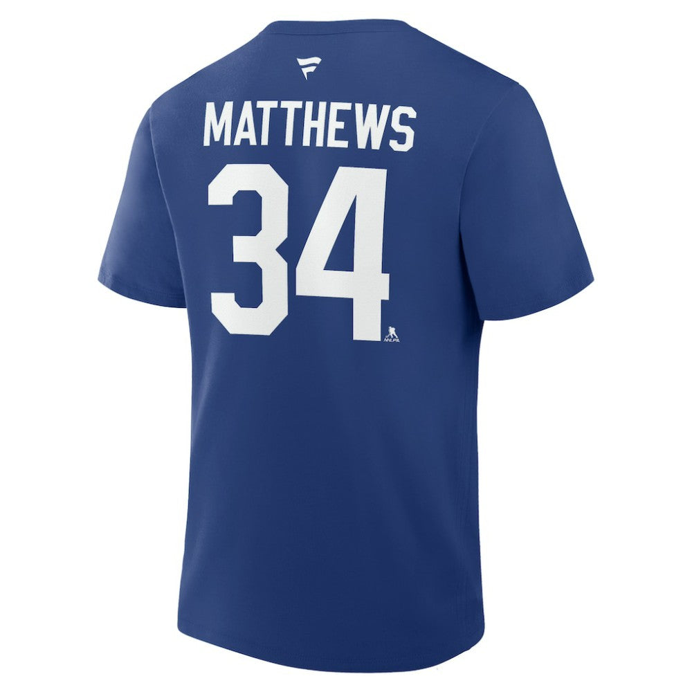 NHL Auston Matthews Toronto Maple Leafs Fanatics Authentic Stack Name & Number T-Shirt