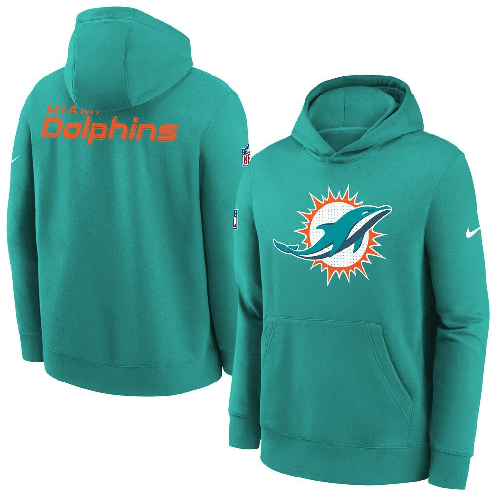 Youth Sideline Club Fleece Hoodie - Miami Dolphins Hoodies
