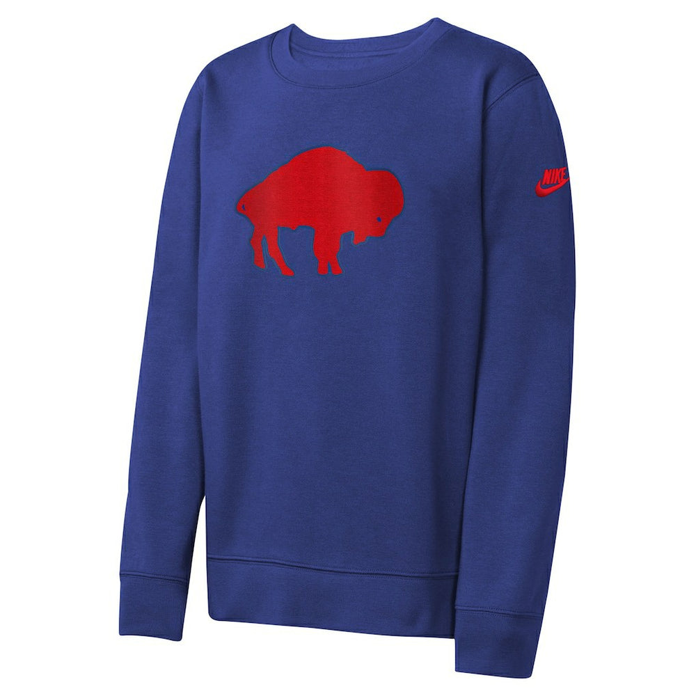 Youth Rewind Essential Pullover Crewneck Sweatshirt - Buffalo Bills Pullover