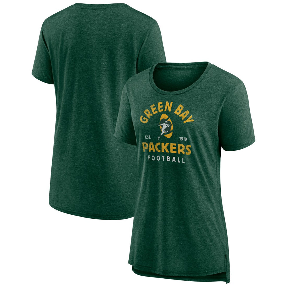 Women's Vintage Arch Tri-Blend T-Shirt - Green Bay Packers T-shirts