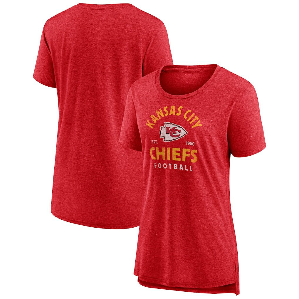 Women's Vintage Arch Tri-Blend T-Shirt - Kansas City Chiefs T-shirts