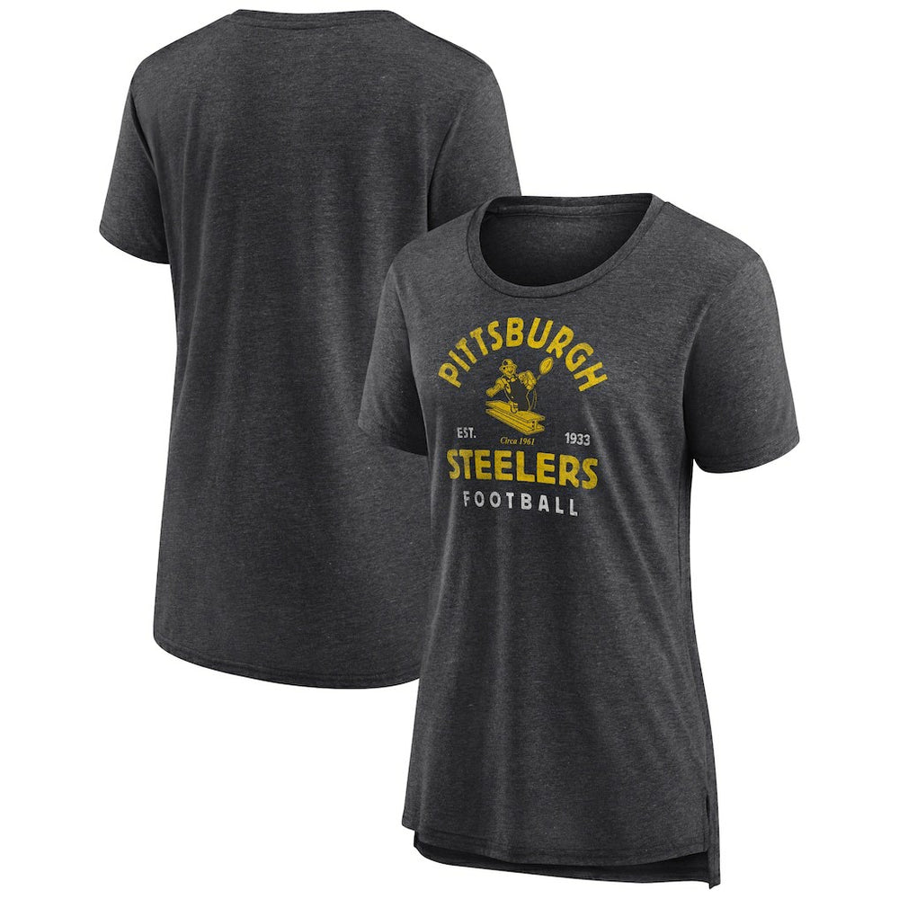 Women's Vintage Arch Tri-Blend T-Shirt - Pittsburgh Steelers T-shirts