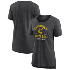 Women's Vintage Arch Tri-Blend T-Shirt - Pittsburgh Steelers T-shirts