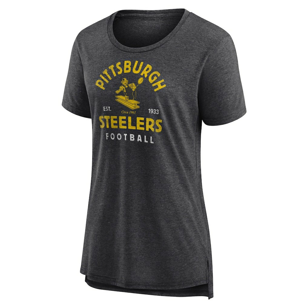 Women's Vintage Arch Tri-Blend T-Shirt - Pittsburgh Steelers T-shirts