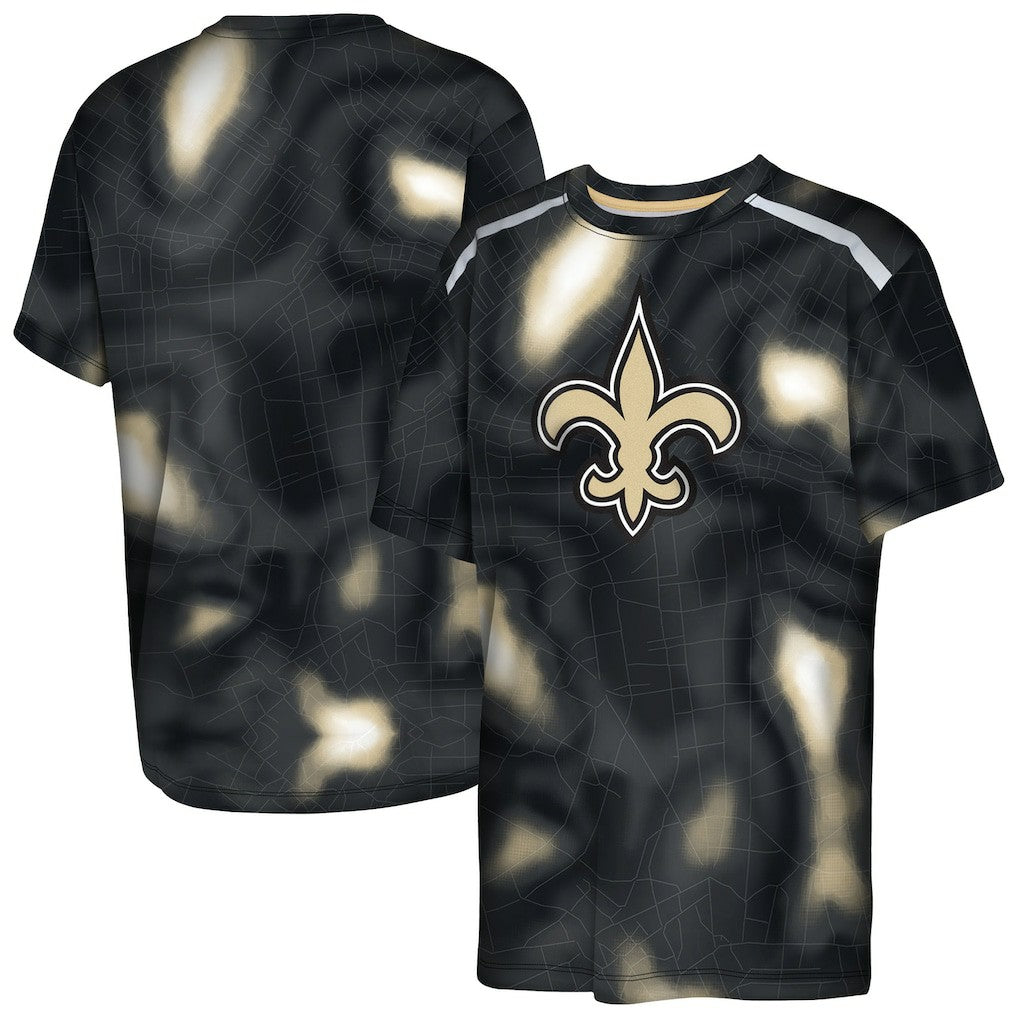 Outerstuff Youth End Zone Dri-Tek T-Shirt - New Orleans Saints T-shirts