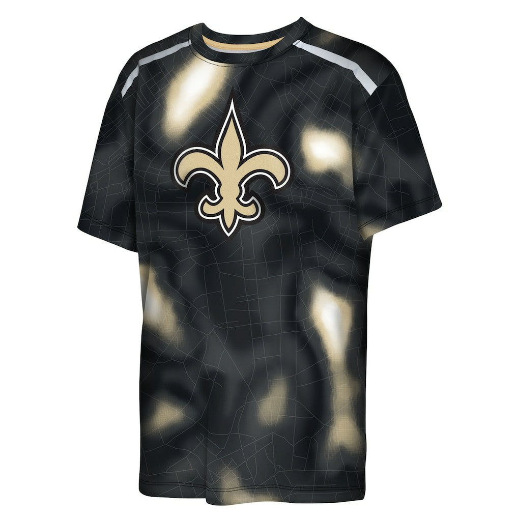 Outerstuff Youth End Zone Dri-Tek T-Shirt - New Orleans Saints T-shirts