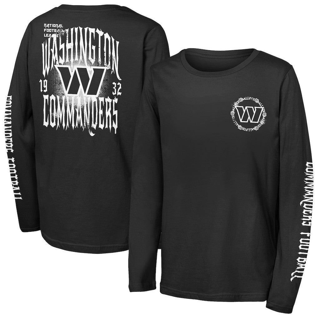 Outerstuff Youth Rumble Long Sleeve T-Shirt - Washington Commanders T-shirts