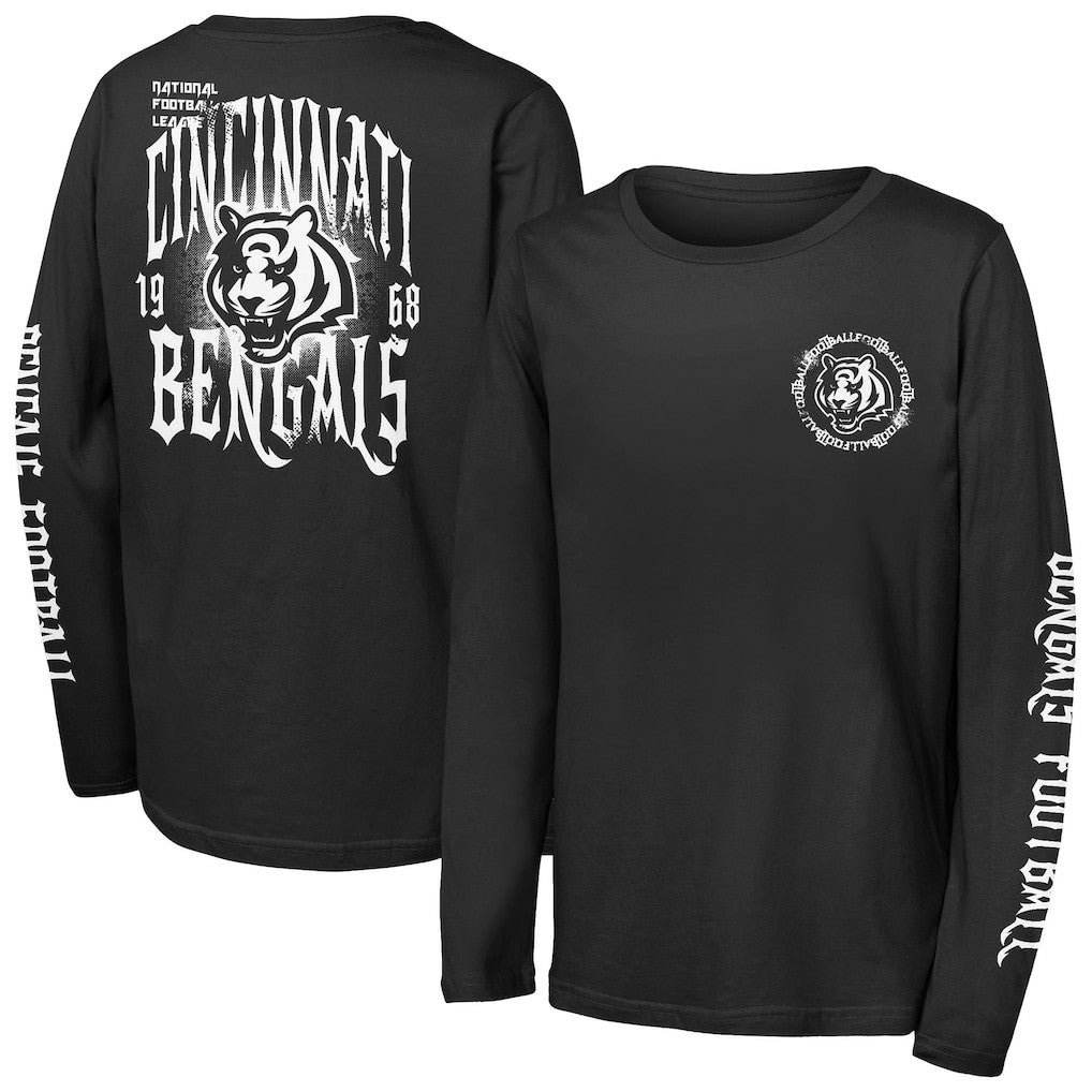 Outerstuff Youth Rumble Long Sleeve T-Shirt - Cincinnati Bengals T-shirts