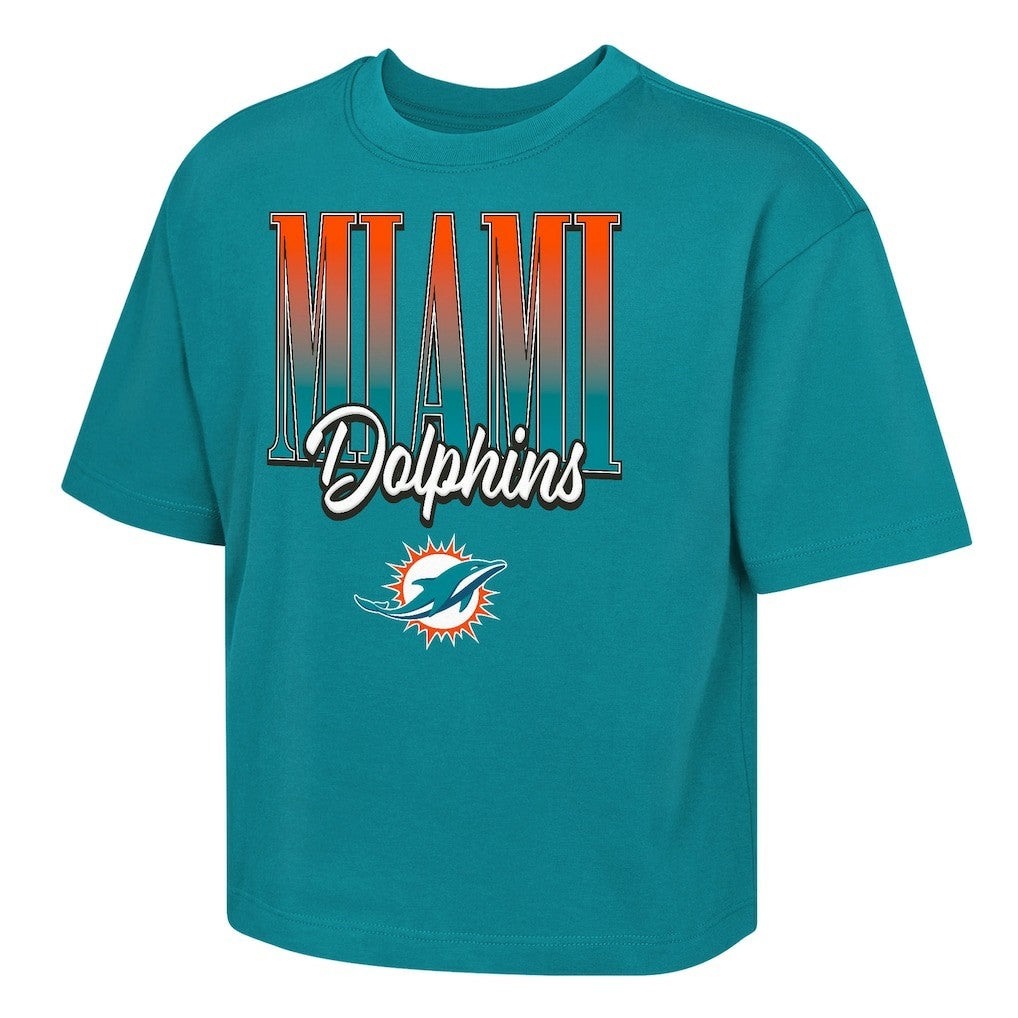 Outerstuff Girls Youth Big City Boxy T-Shirt - Miami Dolphins T-shirts