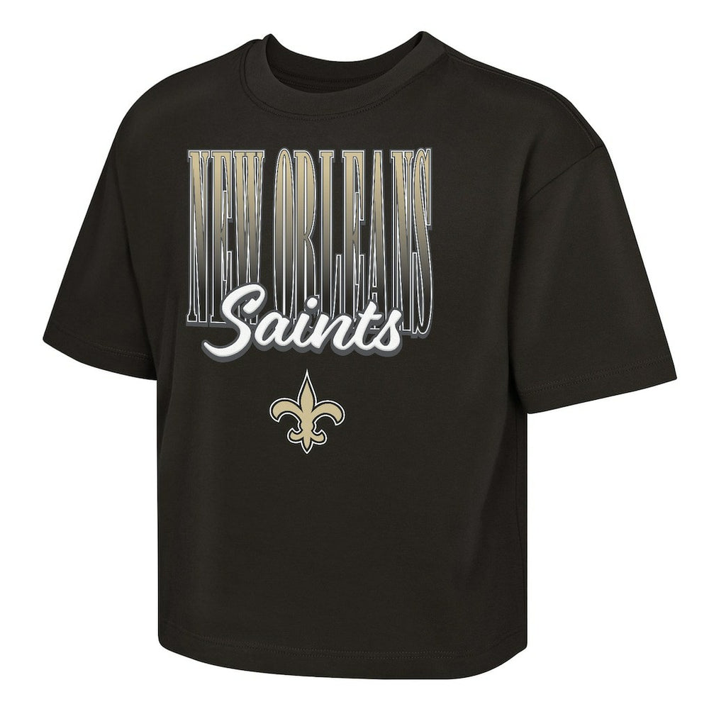 Outerstuff Girls Youth Big City Boxy T-Shirt - New Orleans Saints T-shirts