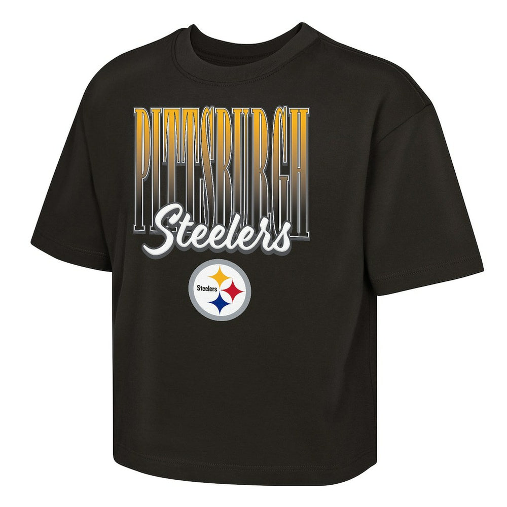 Outerstuff Girls Youth Big City Boxy T-Shirt - Pittsburgh Steelers T-shirts