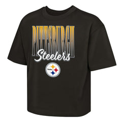 Outerstuff Girls Youth Big City Boxy T-Shirt - Pittsburgh Steelers T-shirts