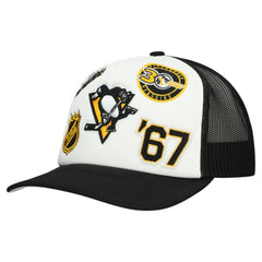 NHL Pittsburgh Penguins Mitchell & Ness Gridlock Trucker Adjustable Hat