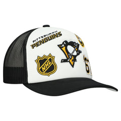 NHL Pittsburgh Penguins Mitchell & Ness Gridlock Trucker Adjustable Hat