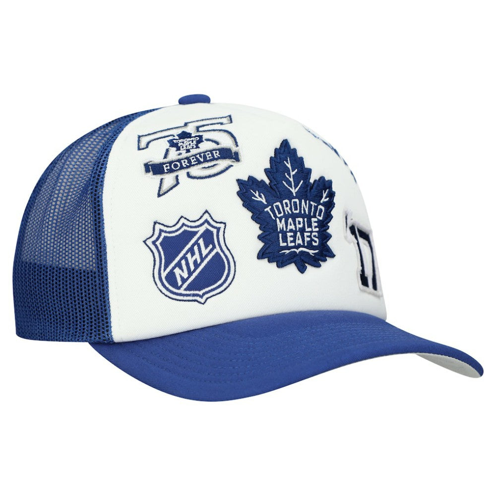 NHL Toronto Maple Leafs Mitchell & Ness Gridlock Trucker Adjustable Hat
