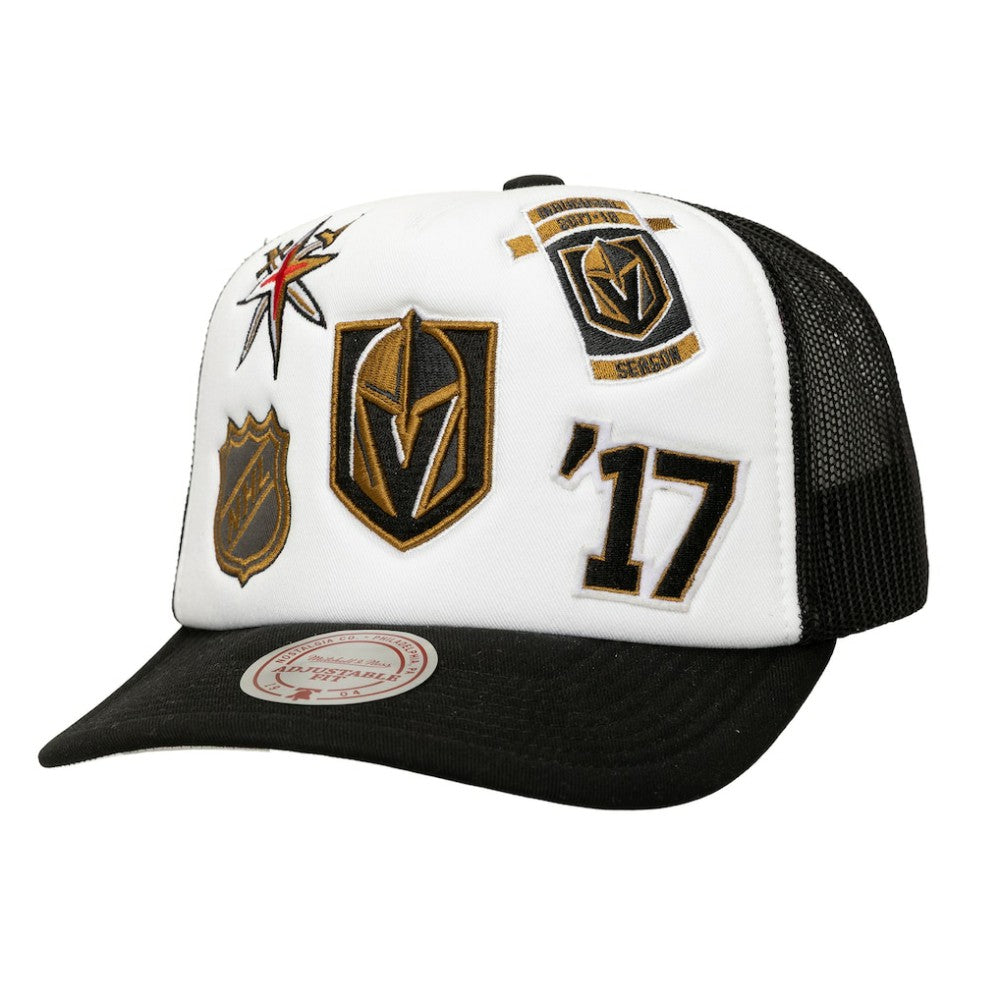 NHL Vegas Golden Knights Mitchell & Ness Gridlock Trucker Adjustable Hat