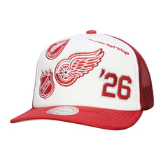 NHL Detroit Red Wings Mitchell & Ness Gridlock Trucker Adjustable Hat