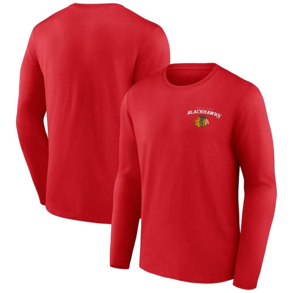 NHL Chicago Blackhawks Team Lockup Long Sleeve T-Shirt