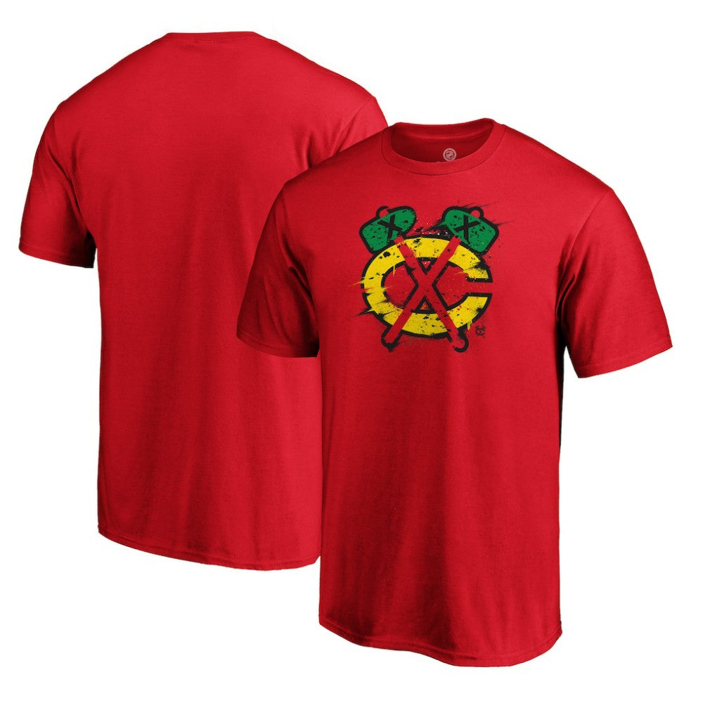 NHL Chicago Blackhawks Splatter Logo T-Shirt