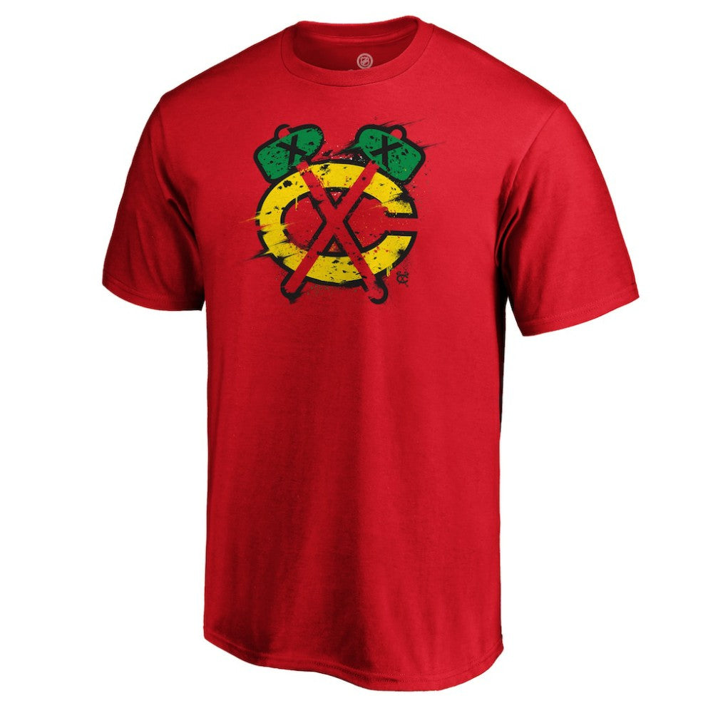 NHL Chicago Blackhawks Splatter Logo T-Shirt