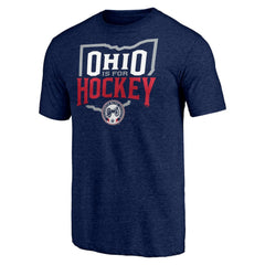 NHL Columbus Blue Jackets Shoot to Score Tri-Blend T-Shirt