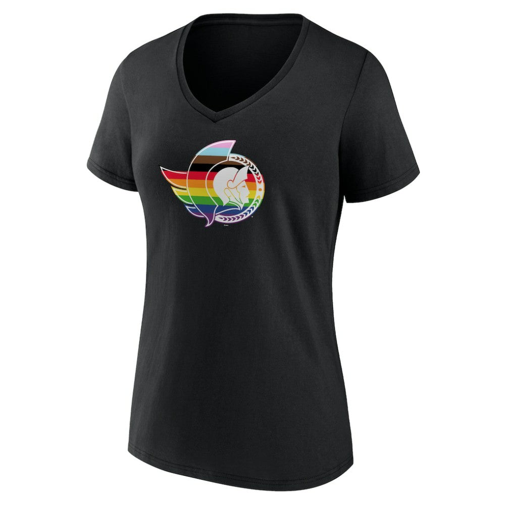 NHL Ottawa Senators Women's NHL Pride V-Neck T-Shirt