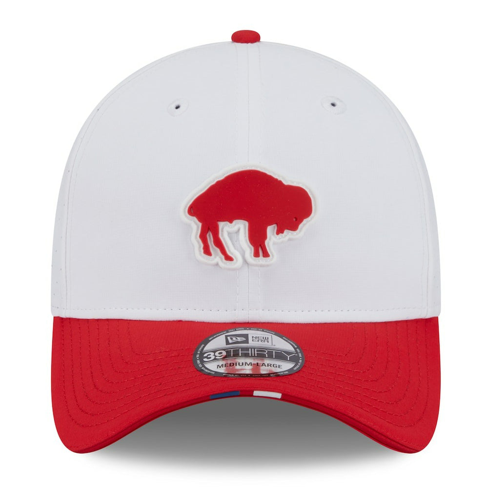 2025 NFL Training Camp Throwback Logo 39THIRTY Flex Hat - Buffalo Bills Hats