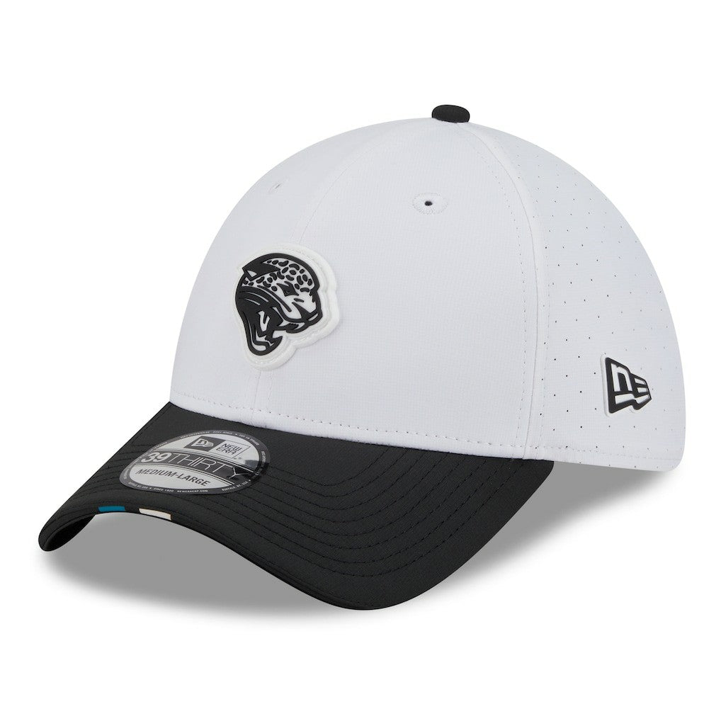 2025 NFL Training Camp Throwback Logo 39THIRTY Flex Hat - Jacksonville Jaguars Hats