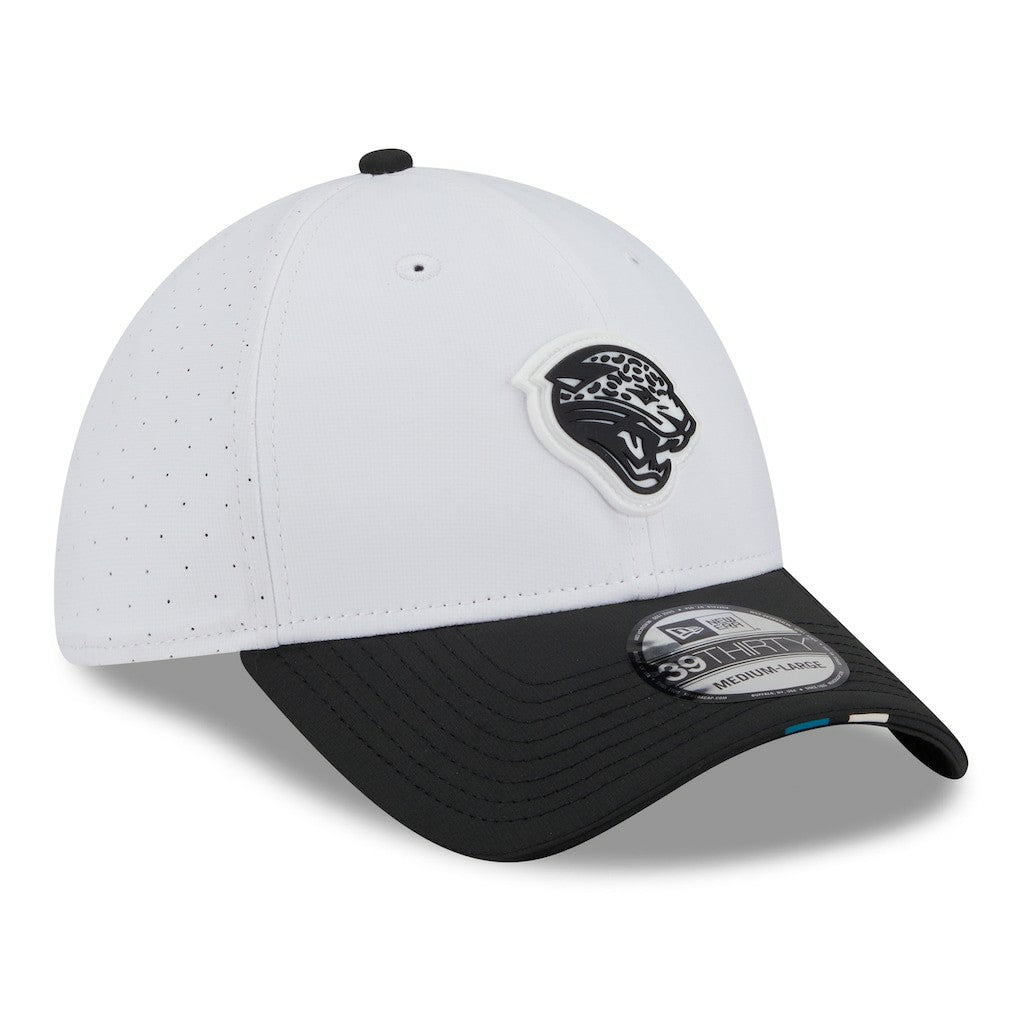 2025 NFL Training Camp Throwback Logo 39THIRTY Flex Hat - Jacksonville Jaguars Hats