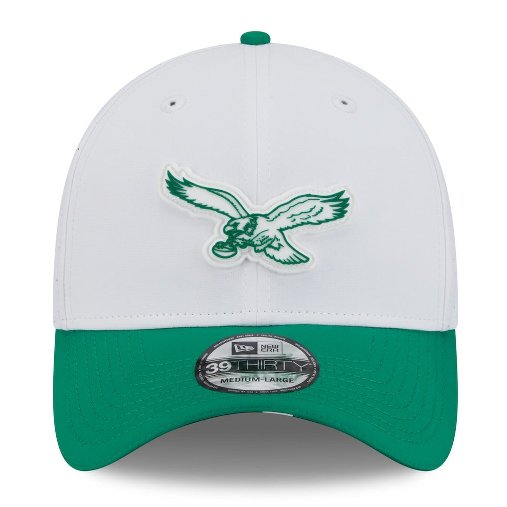 2025 NFL Training Camp Throwback Logo 39THIRTY Flex Hat - Philadelphia Eagles Hats