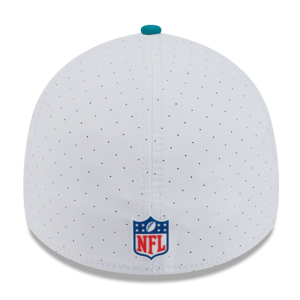 2025 NFL Training Camp Throwback Logo 39THIRTY Flex Hat - Miami Dolphins Hats