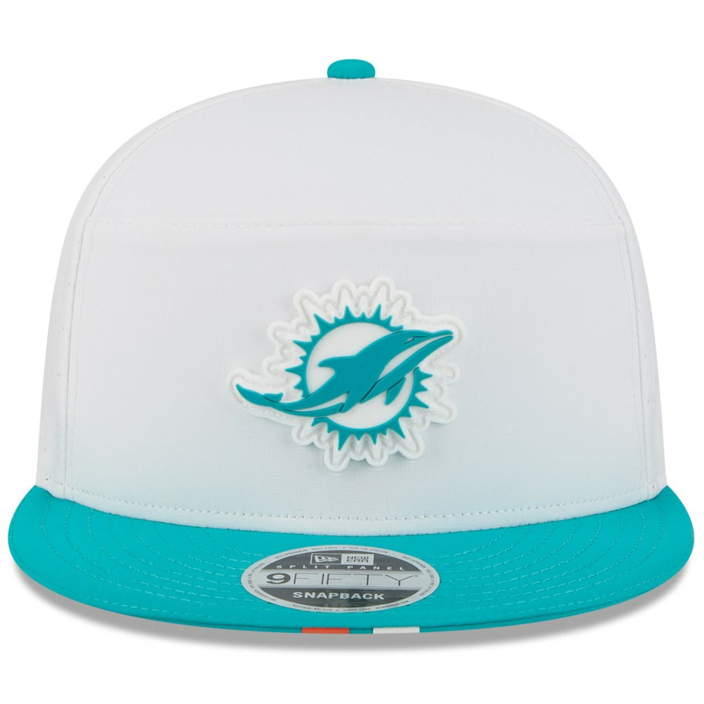 2025 NFL Training Camp Split Panel 9FIFTY Snapback Hat - Miami Dolphins Hats