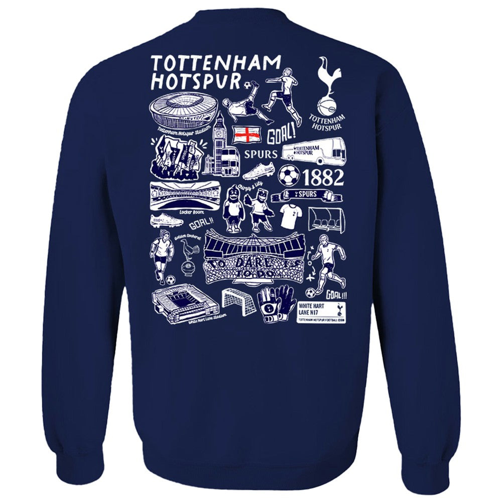 Tottenham Hotspur Vive La Fete Women's Impressions Artwork Pullover Sweatshirt