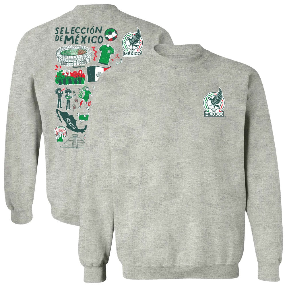 Mexico National Team Vive La Fete Women's Impressions Artwork Pullover Sweatshirt
