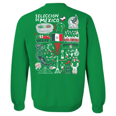 Mexico National Team Vive La Fete Women's Impressions Artwork Pullover Sweatshirt