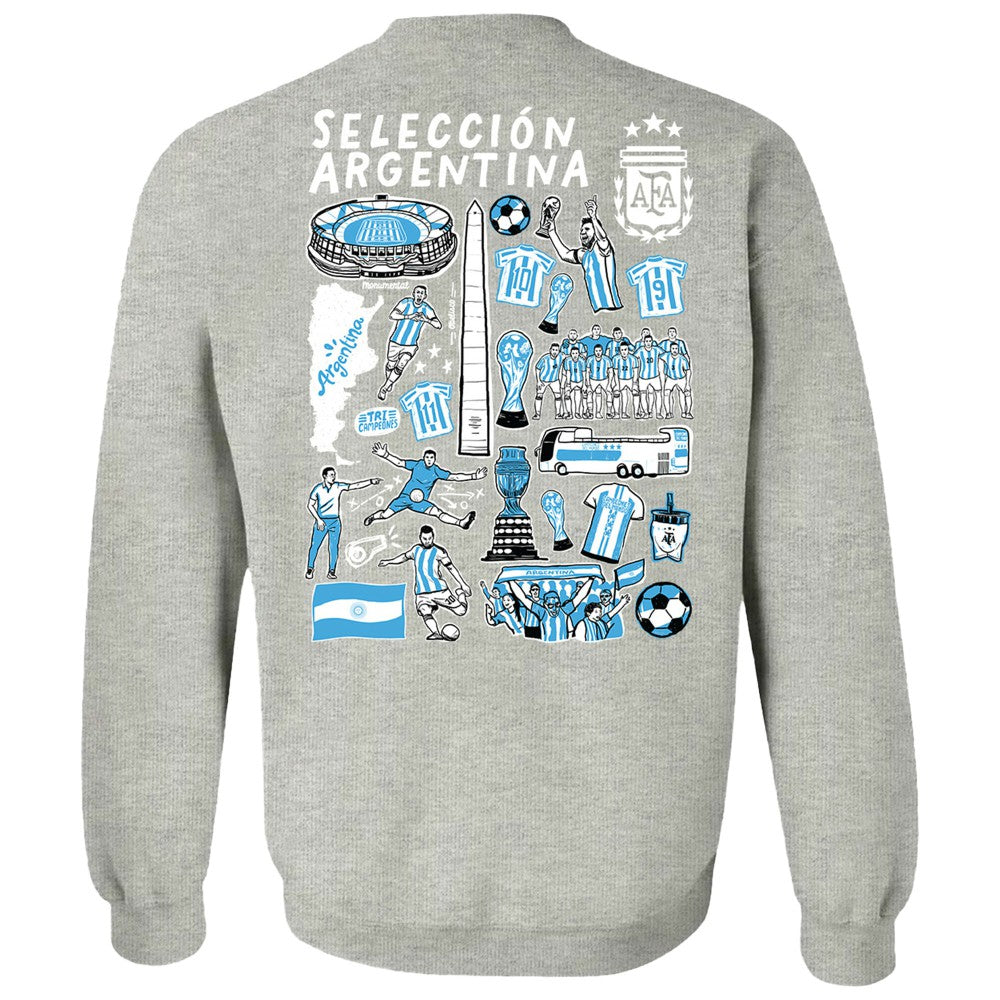 Argentina National Team Vive La Fete Women's Impressions Artwork Pullover Sweatshirt