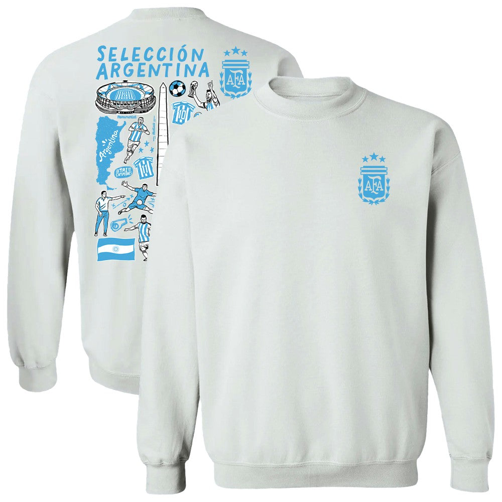 Argentina National Team Vive La Fete Women's Impressions Artwork Pullover Sweatshirt
