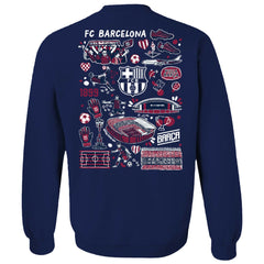 Barcelona Vive La Fete Women's Impressions Artwork Pullover Sweatshirt