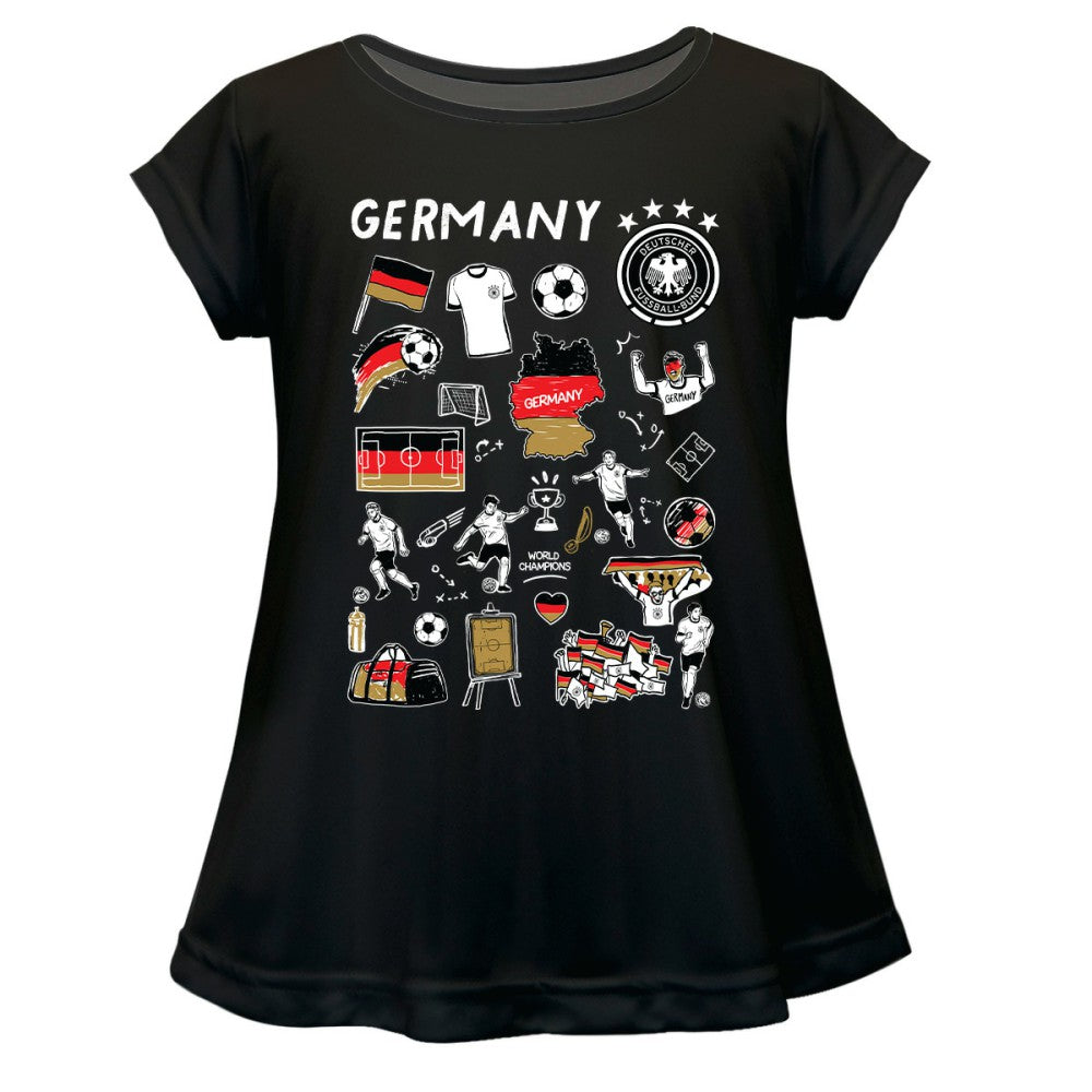 Germany National Team Vive La Fete Girls Youth Impressions Artwork A-Line Top