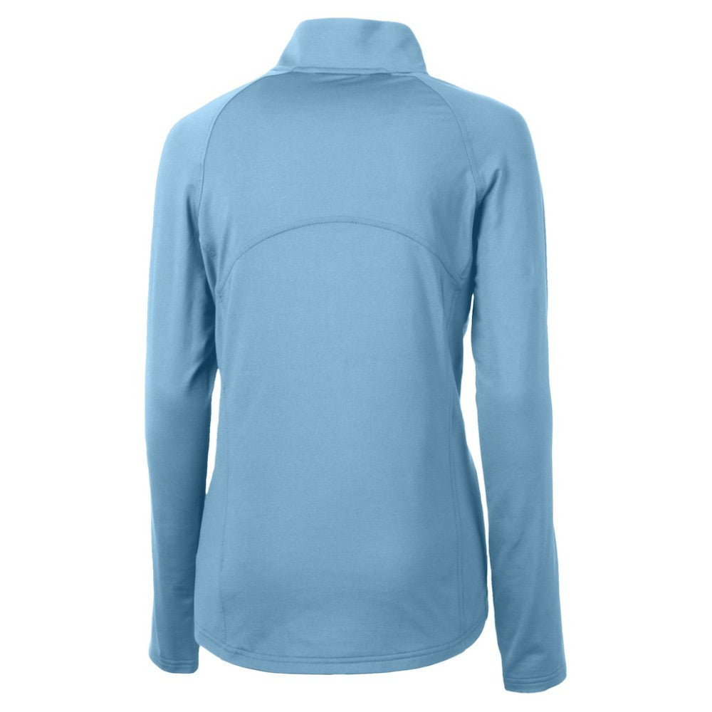 Powder Blue San Diego Padres Cutter & Buck Women's Raglan Adapt Eco Knit Stretch Recycled Half-Zip Top