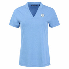 Heather Powder Blue Milwaukee Brewers Cutter & Buck Forge Heathered Stretch Blade Top