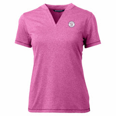 Light Pink Milwaukee Brewers Cutter & Buck Forge Heathered Stretch Blade Top