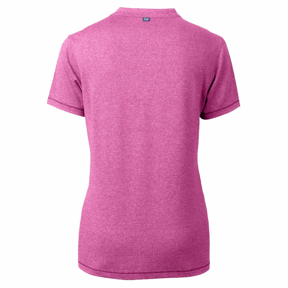 Light Pink Minnesota Twins Cutter & Buck Forge Heathered Stretch Blade Top