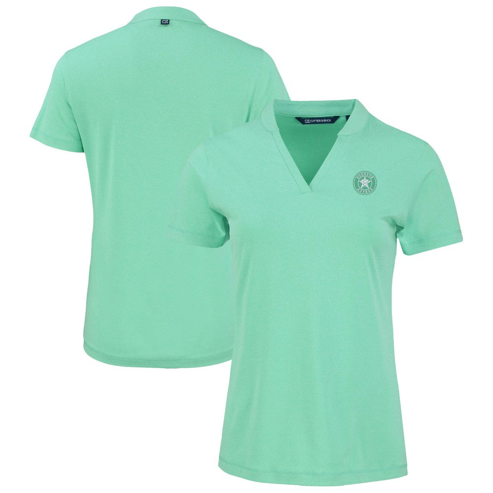 Heather Mint Houston Astros Cutter & Buck Forge Heathered Stretch Blade Top