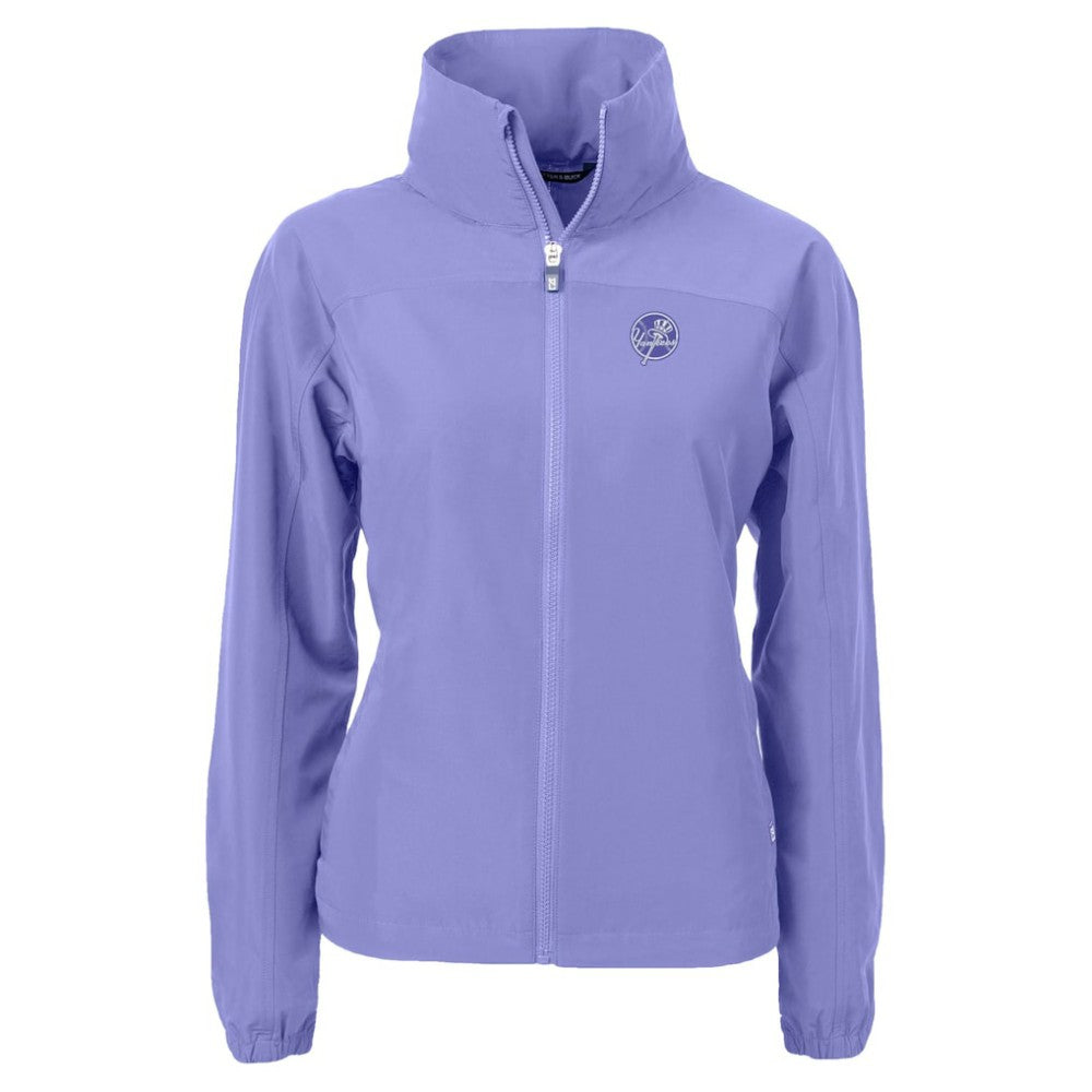 Lavender New York Yankees Cutter & Buck Women's Charter Eco Recycled Full-Zip Jacket