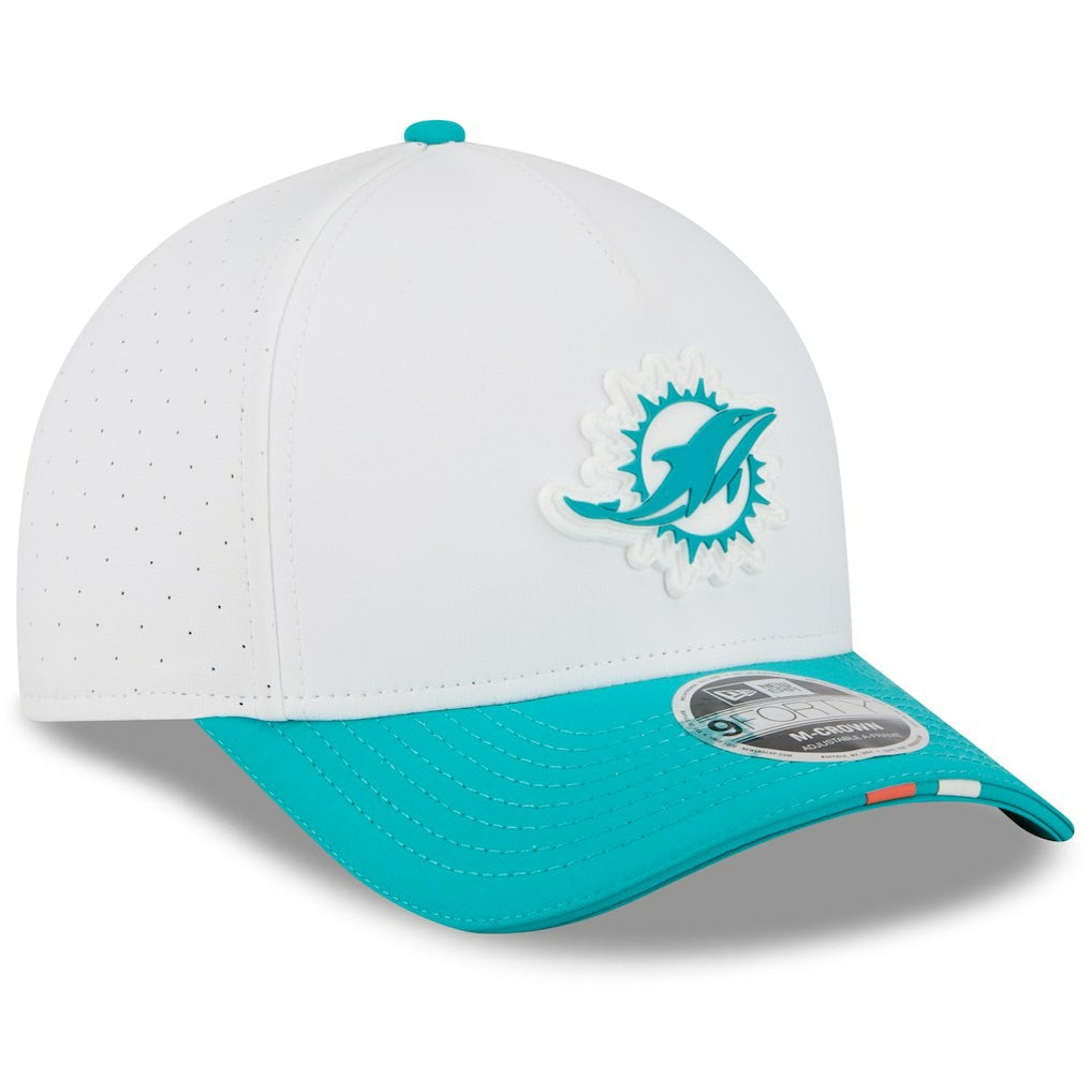 Youth 2025 NFL Training Camp A-Frame 9FORTY Adjustable Hat - Miami Dolphins Hats