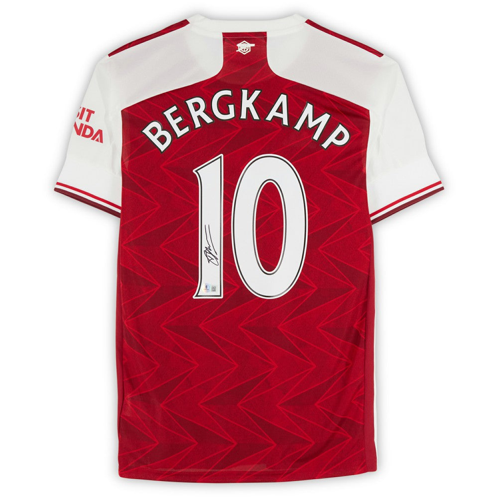 Dennis Bergkamp Arsenal Autographed 2020-21 Red Home Jersey
