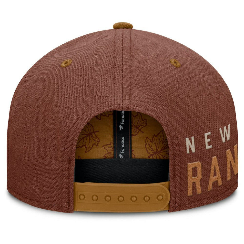 NHL New York Rangers Fanatics Fall Leaves Acreage Snapback Hat