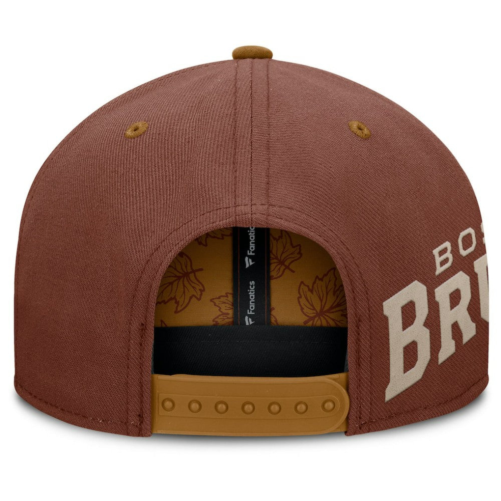 NHL Boston Bruins Fanatics Fall Leaves Acreage Snapback Hat